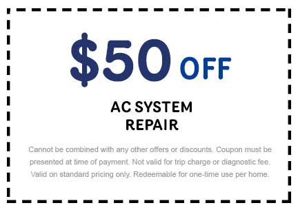 Discount on AC System Repair