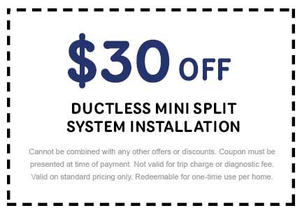 Discount on Ductless Mini Split AC Systems